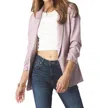 Tart Collections Kia Vegan Leather Solid Blazer In Pink Leather In Multi