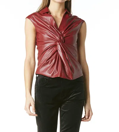 Tart Collections Lari Top In Cabernet In Burgundy