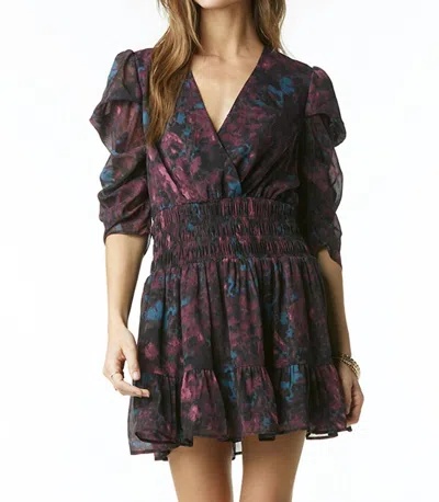 Tart Collections Leighton Georgette Dress In Midnight Shadows In Black