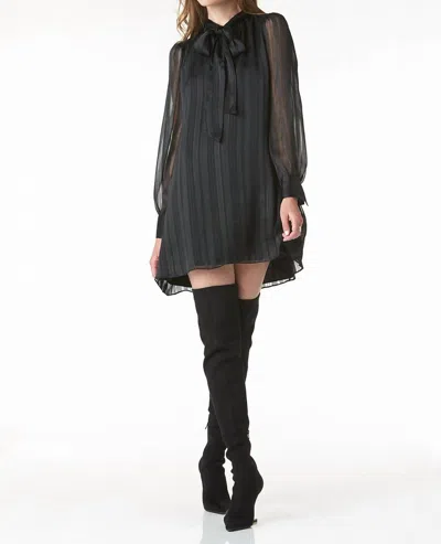 Tart Collections Maelle Dress In Sheer Stripe - Black In Multi