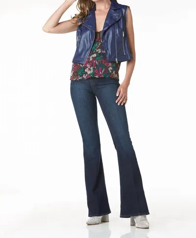Tart Collections Milada Vegan Leather Jacket In Deep Cobalt In Multi