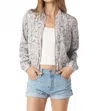Tart Collections Mindi Patterned Jacket In Pebble Butterfly In Multi