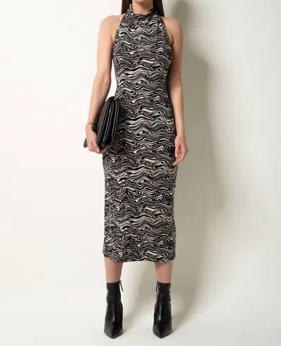 Tart Collections Neva Midi Dress In Marbled Zebra In Multi