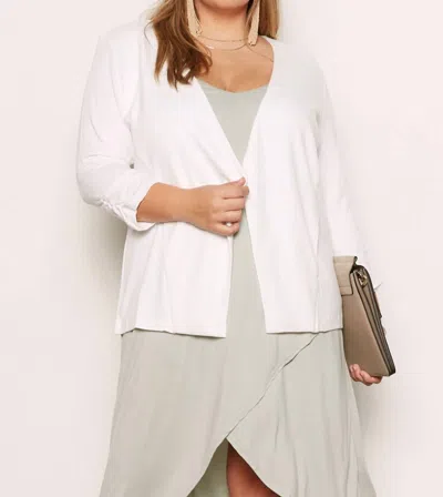 Tart Collections Olga French Terry Plus Blazer In White
