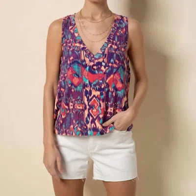 Tart Collections Onida Tank In Large Ikat Melange In Multi