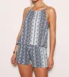 Tart Collections Pat Spaghetti Strap Top In Waterfall Geo Wallpaper In Multi
