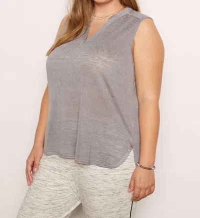 Tart Collections Pilar Plus Top In Frost Grey In Gray