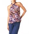 Tart Collections Quency Poly Satin Top In Multi Cloud Print In Multi