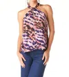 Tart Collections Quency Poly Satin Top In Multi Cloud Print In Multi