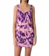 Tart Collections Quin Mini Dress In Diamond Ikat In Purple