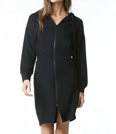 Tart Collections Quixley Hooded Zip Dress In Black