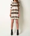 Tart Collections Shannon Mini Dress In Folded Shibori Stripe In Multi