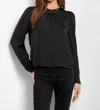 TART COLLECTIONS SOLID CHARISE TOP IN BLACK