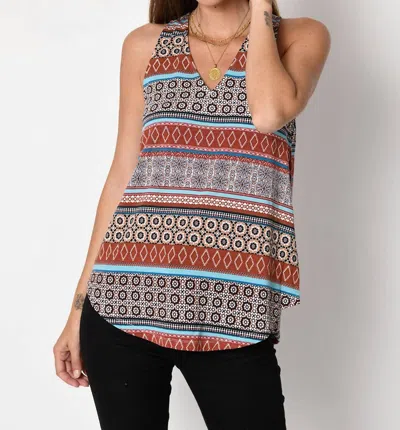 Tart Collections Stace Modal Top In Moroccan Tile In Multi