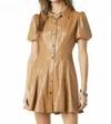 Tart Collections Thora Vegan Leather Dress In Soft Brown In Brown