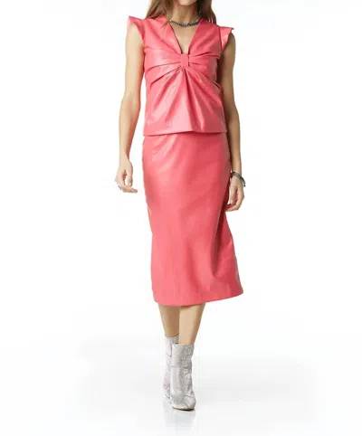Tart Collections Ulani V Neck Top In Azalea Pink In Multi