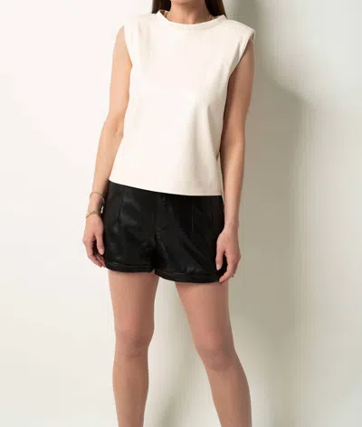 Tart Collections Veda Vegan Leather Top In Pearled Ivory In White