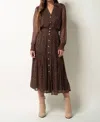 Tart Collections Vivianna Midi Dress In Allover Diamond In Brown