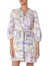 TART COLLECTIONS WOMENS FLORAL PRINT V-NECK TUNIC DRESS