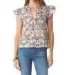 TART COLLECTIONS ZOSIA TOP IN GEOMETRIC WASH