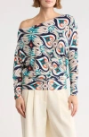 Tart Crystal Asymmetric One Shoulder Top In Multi