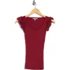 Tart Decla Ruffle Sleeve Knit Top In Red