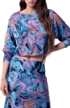 Tart Ditza Top In Marbled Painting