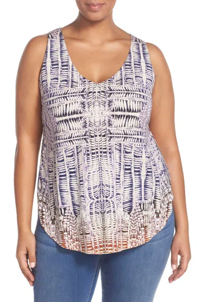 Tart 'emerson' Cutout Back Tank In Sunset Lattice