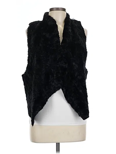 Pre-owned Tart Faux Fur Vest In Black