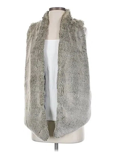Pre-owned Tart Faux Fur Vest In Gray