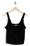 Tart Fern Velvet Cowl Neck Camisole In Black
