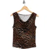 Tart Gigi Draped Woven Tank Top In Brown
