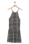 Tart Halter Neck Keyhole Minidress In Gray