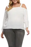 Tart Indra Cold Shoulder Top In White