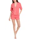 Tart Intimates 2pc Kine Shirt & Short Set In Red