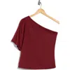 Tart Joylyn One Shoulder Top In Burgundy
