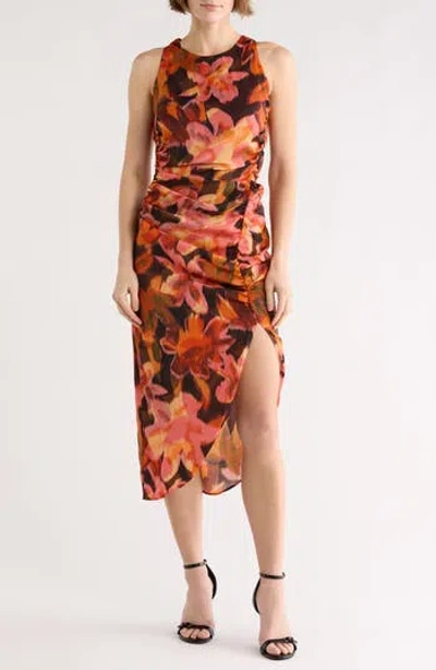 Tart Leanna High Neck Asymmetric Maxi Dress In Multi