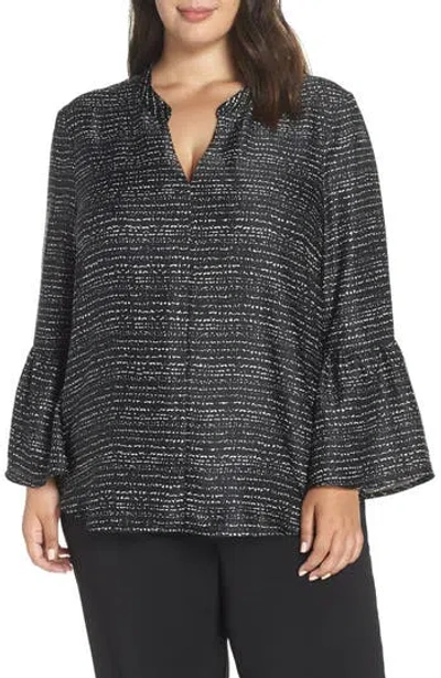 Tart Lemon  Hadlee Top In Reverse Ink Stripe