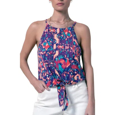 Tart Lexi Sleeveless Top In Large Ikat Melange