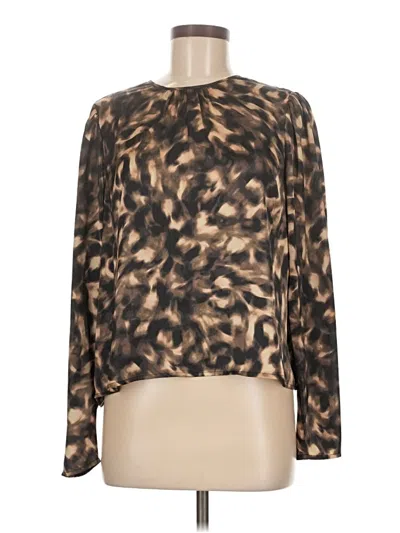 Pre-owned Tart Long Sleeve Blouse In Brown