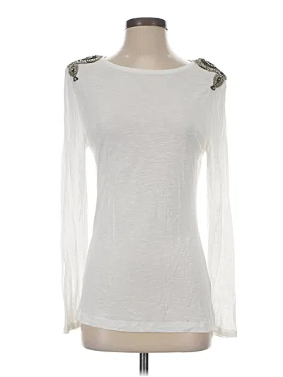 Pre-owned Tart Long Sleeve Top Ivory Boatneck Tops In White