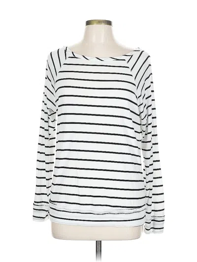 Pre-owned Tart Long Sleeve Top White Boatneck Tops