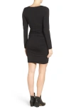 Tart Maternity Peaches Long Sleeve Body-con Maternity Dress In Black