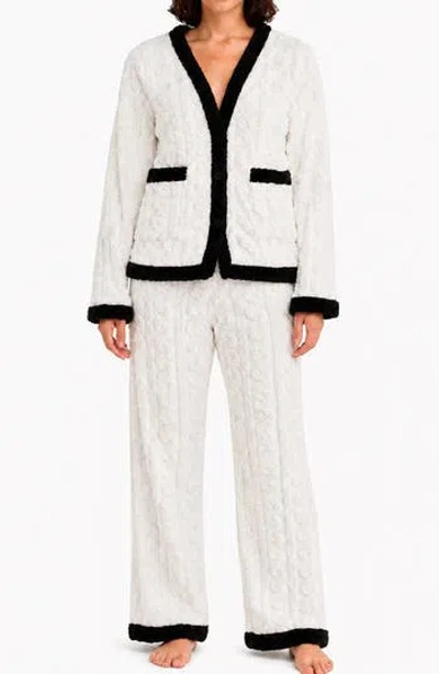 Tart Ottavia Fleece 2-piece Pajamas In Blank De Blank