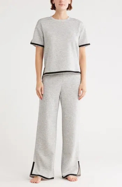 Tart Quintia Scuba Knit Top & Pants Lounge Set In Gray