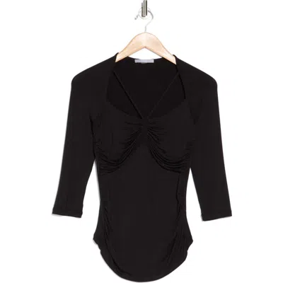 Tart Racella Ruched Cutout Top In Black