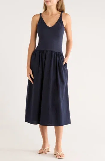 Tart Rosalba Sleeveless Fit & Flare Midi Dress In Navy