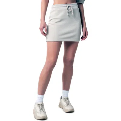 Tart Shanton Drawstring Waist Knit Miniskirt In Ivory Oatmeal