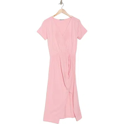 Tart Sharon Surplice V-neck Organic Cotton Dress In Pink Icing