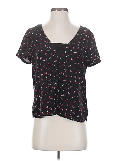 Pre-owned Tart Short Sleeve Blouse In Black